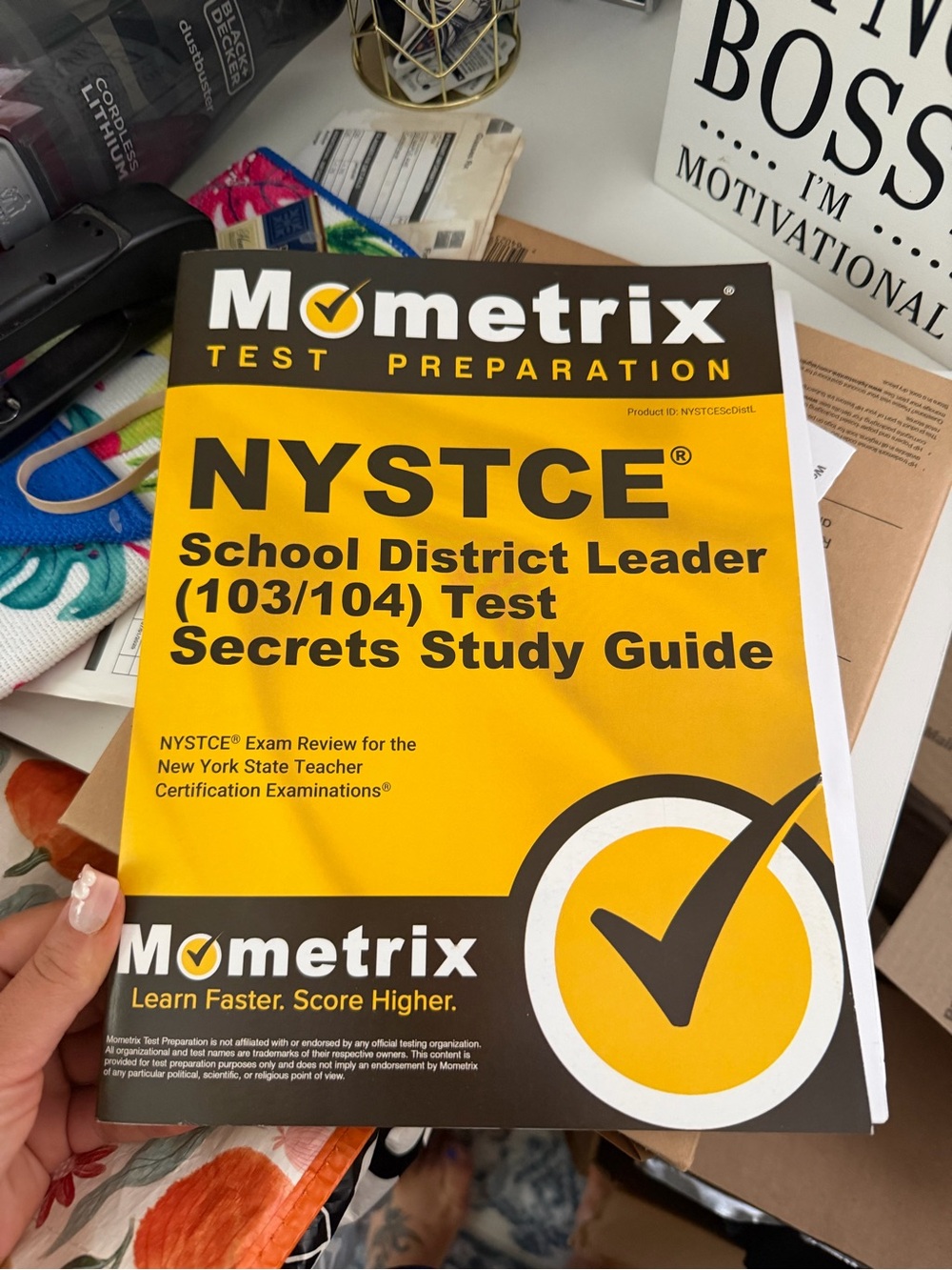 Mometrix NYSTCE School District Leader Test Study Guide - Yellow & Black